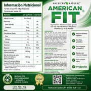 Ingredientes de American Fit para el metabolismo