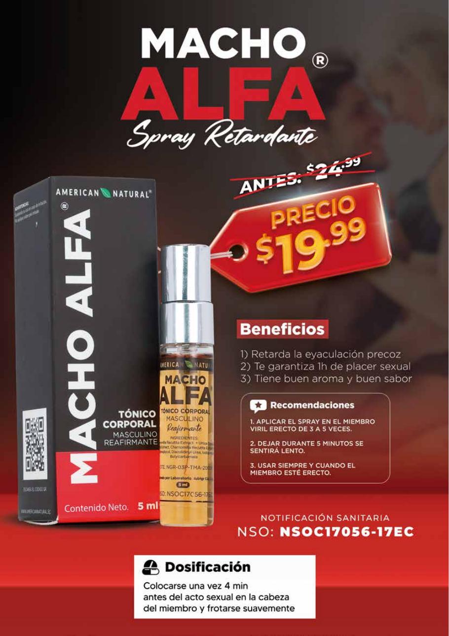 Spray Retardante Macho Alfa de American Natural